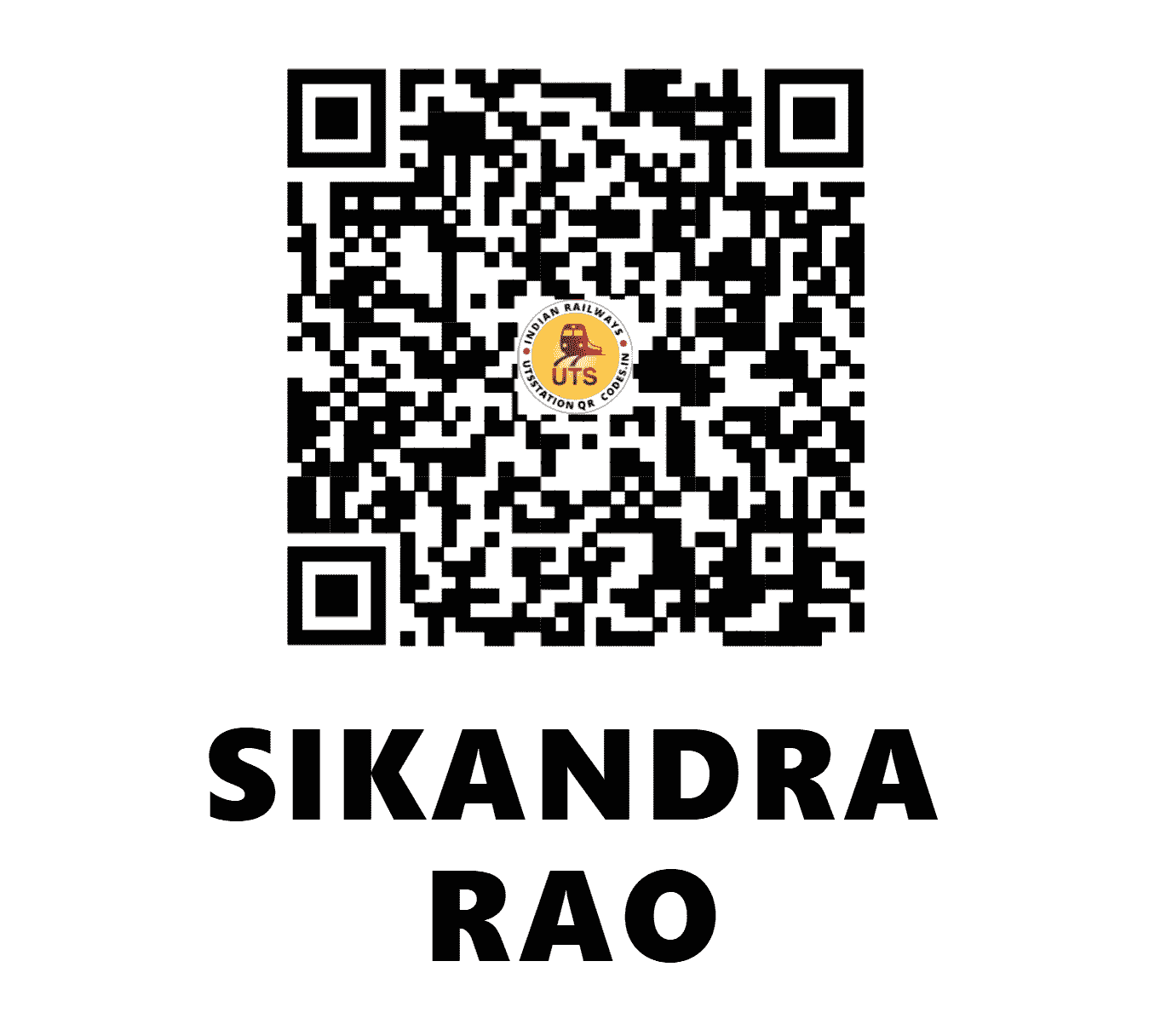 UTS QR Code for SIKANDRA RAO - SKA - NE (UTTAR PRADESH)